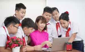 Cô trò trường THCS Nguyễn Huệ (TP Đà Nẵng) trong một tiết học tháng 11/2024